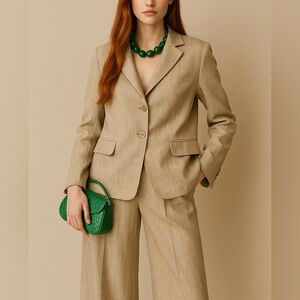 NWOT condition | Made in Canada | Linen blend Blazer | Beige / Sand | Jones NY
